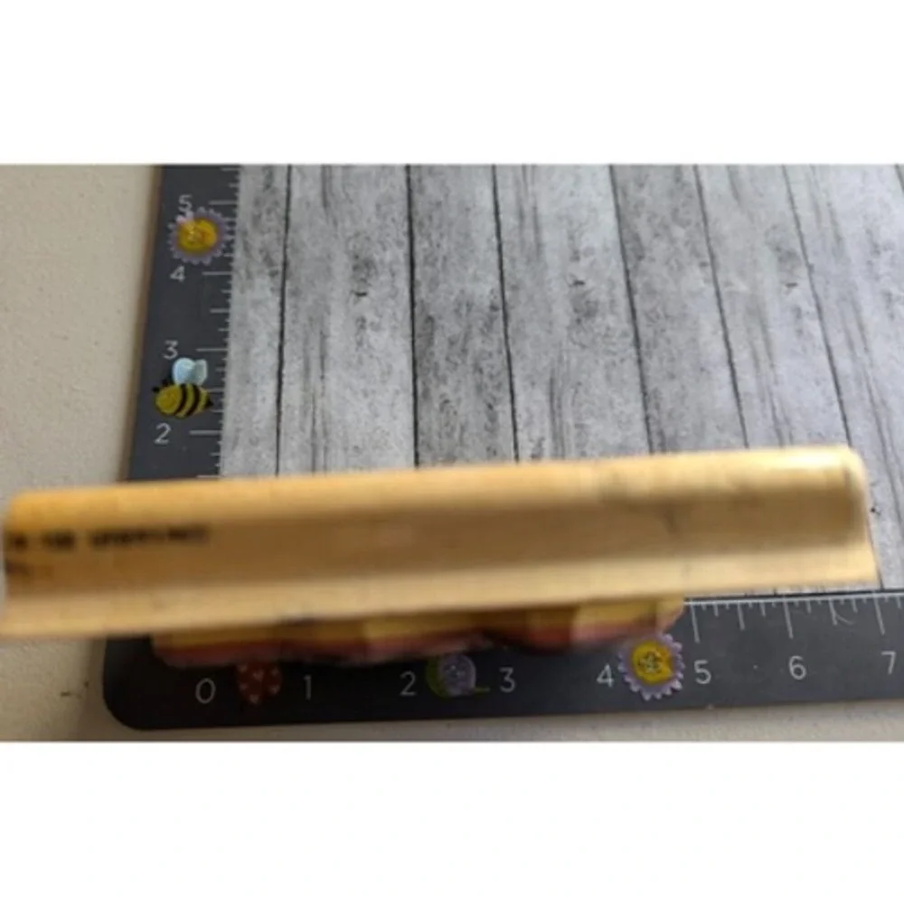 Dots Lenny Lamb Stitch Large Rubber Stamp Wood #B5